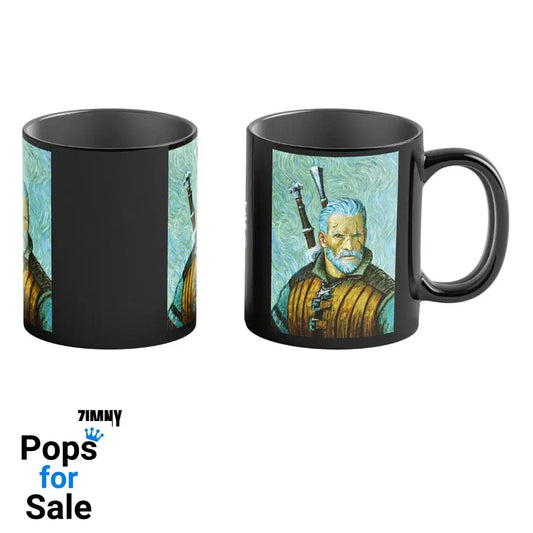 The Witcher III: Wild Hunt Game Art Chronicles Heat Change Mug Geralt inspired by Vincent van Gogh 450 ml