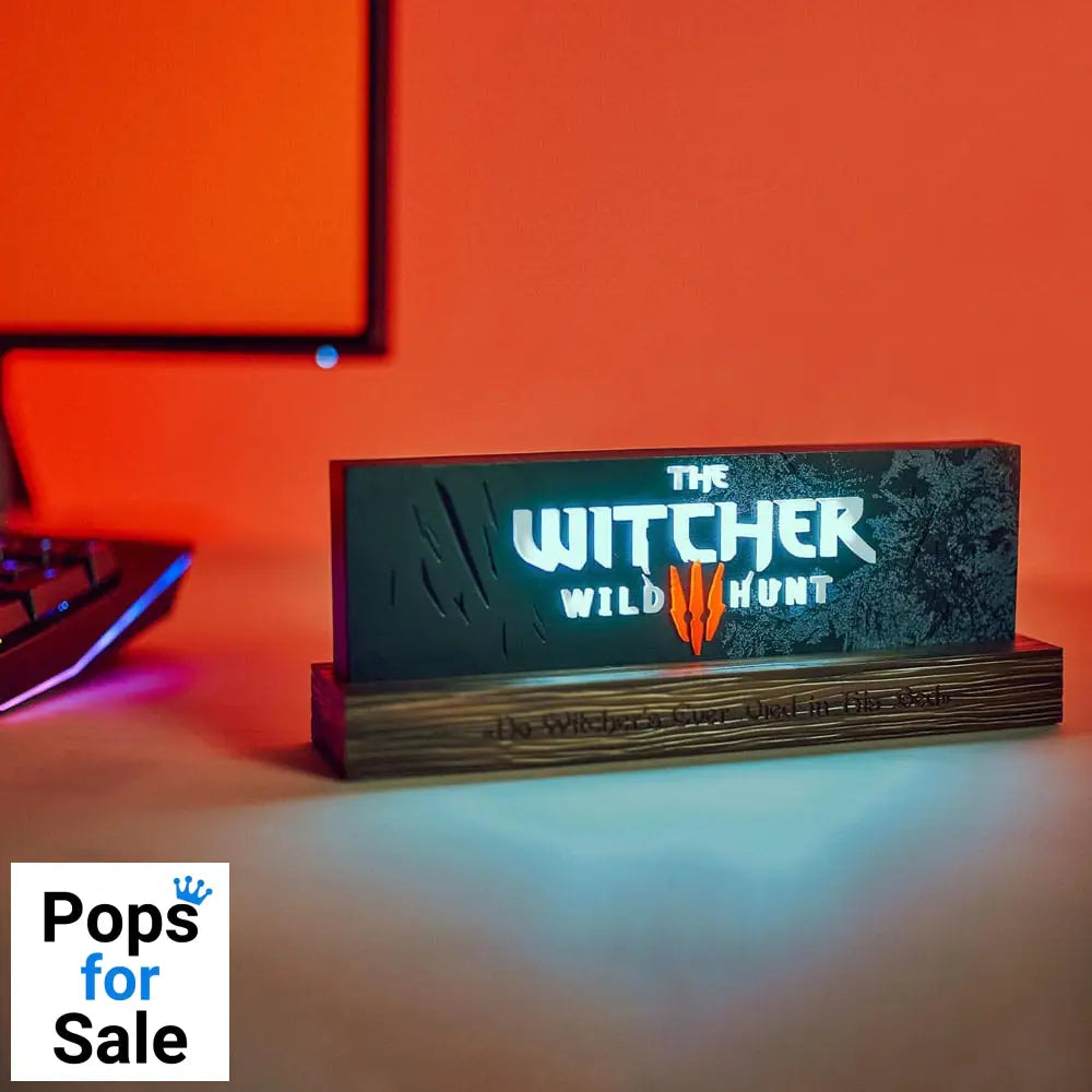 The Witcher LED-Light Wild Hunt Logo 22 cm