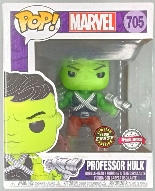 705 Professor Hulk  6 Inch Glow Chase Edition  Marvel - Box Damaged Funko POP