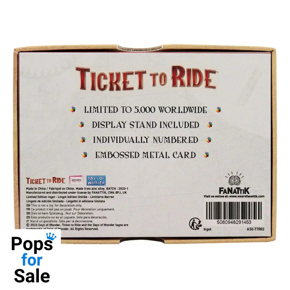 Ticket to Ride Ingot Trans America Express Limited Edition