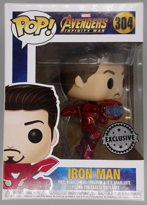 #304 Iron Man (Unmasked) - Marvel Avengers Infinity War Funko POP