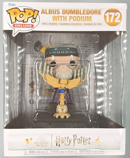172 Albus Dumbledore w/Podium - Deluxe Harry Potter - Box Damaged Funko POP