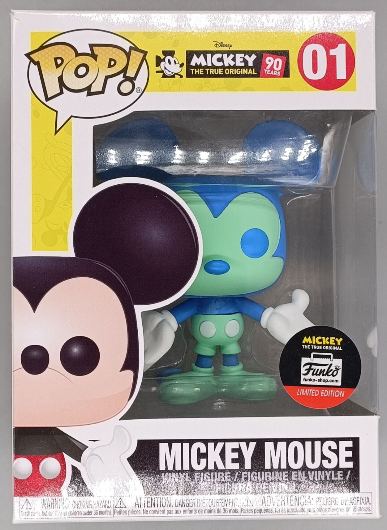 01 Mickey Mouse (Blue/Green) - Disney 90th Anniversary Funko POP