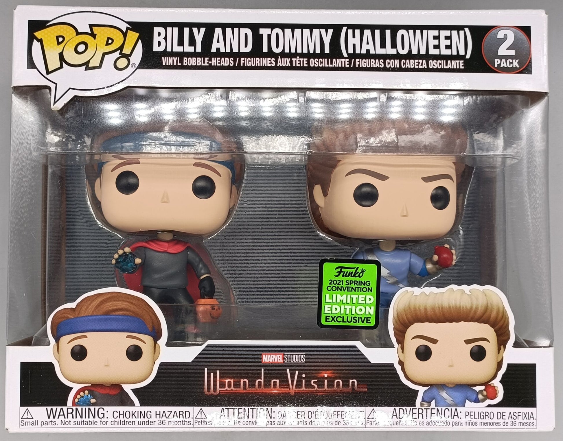 [2 Pack] Billy and Tommy (Halloween) Marvel Wandavision Funko POP - Box Damaged