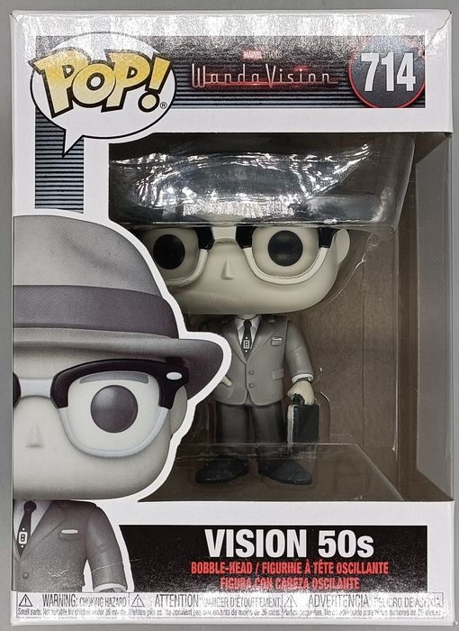 #714 50s Vision - B&W - Marvel - Wandavision Box Damaged Funko POP