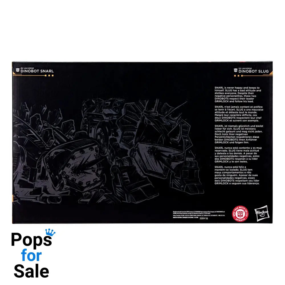 Transformers Age of the Primes Leader Class Action Figure G2 Universe Dinobots Snarl & Slug 19 cm