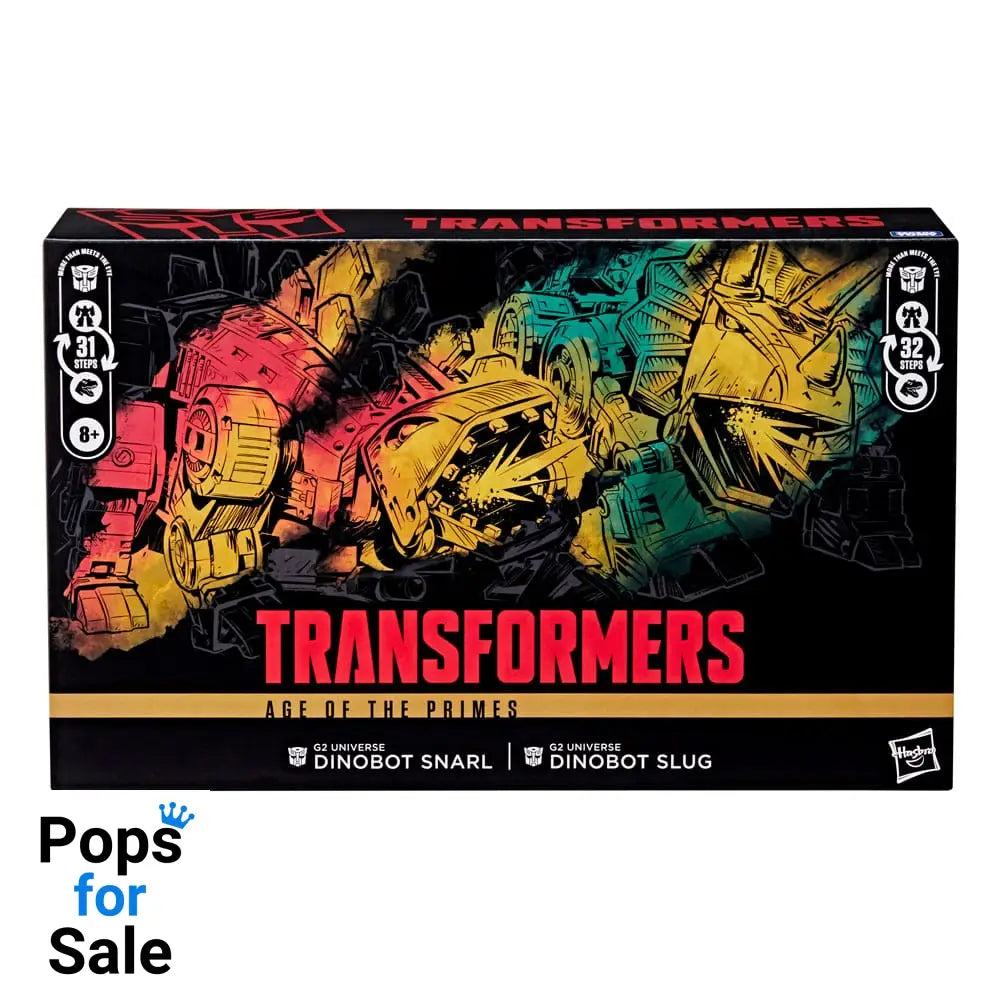 Transformers Age of the Primes Leader Class Action Figure G2 Universe Dinobots Snarl & Slug 19 cm Action figures