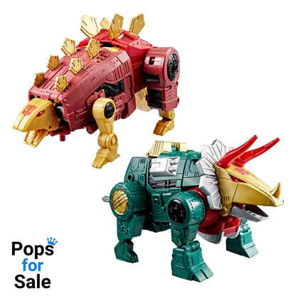 Transformers Age of the Primes Leader Class Action Figure G2 Universe Dinobots Snarl & Slug 19 cm