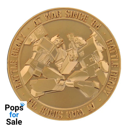 Transformers Collectable Coin 40th Anniversary 24k Gold Plated Edition 4 cm