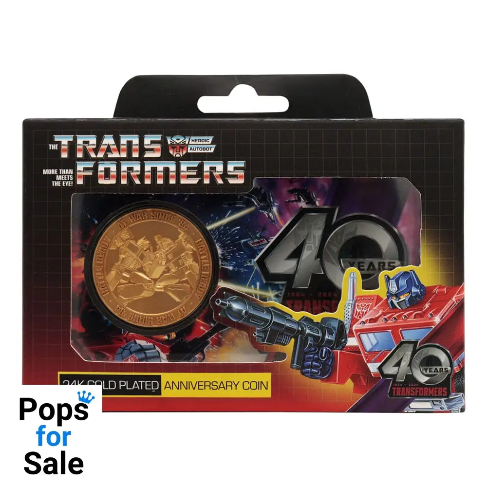 Transformers Collectable Coin 40th Anniversary 24k Gold Plated Edition 4 cm