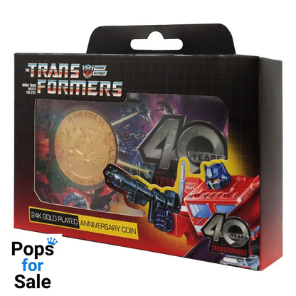 Transformers Collectable Coin 40th Anniversary 24k Gold Plated Edition 4 cm
