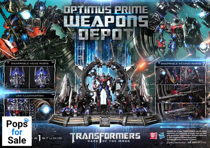 Transformers: Dark of the Moon (Film) Museum Masterline Statue Optimus Prime Weapons Depot 127 cm Statues