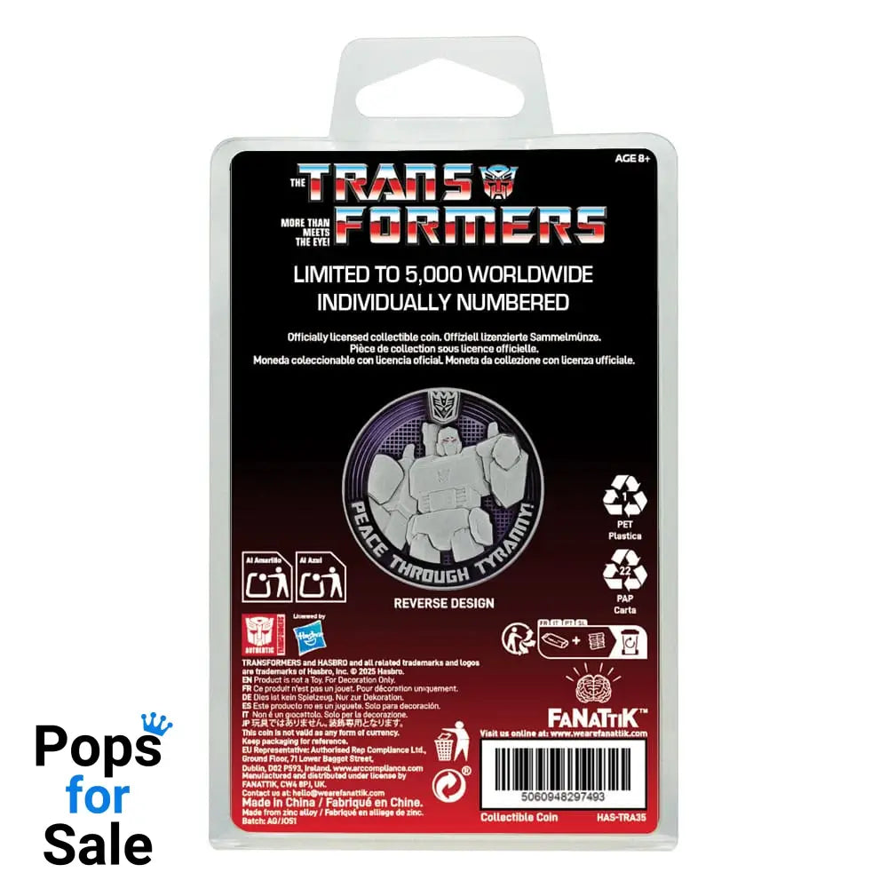 Transformers Generation 1 Collectable Coin G1 Autobots vs Decepticons Limited Edition 4 cm Coins