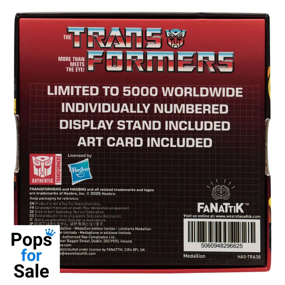 Transformers Generation 1 Medallion Bumblebee Limited Edition Decoration