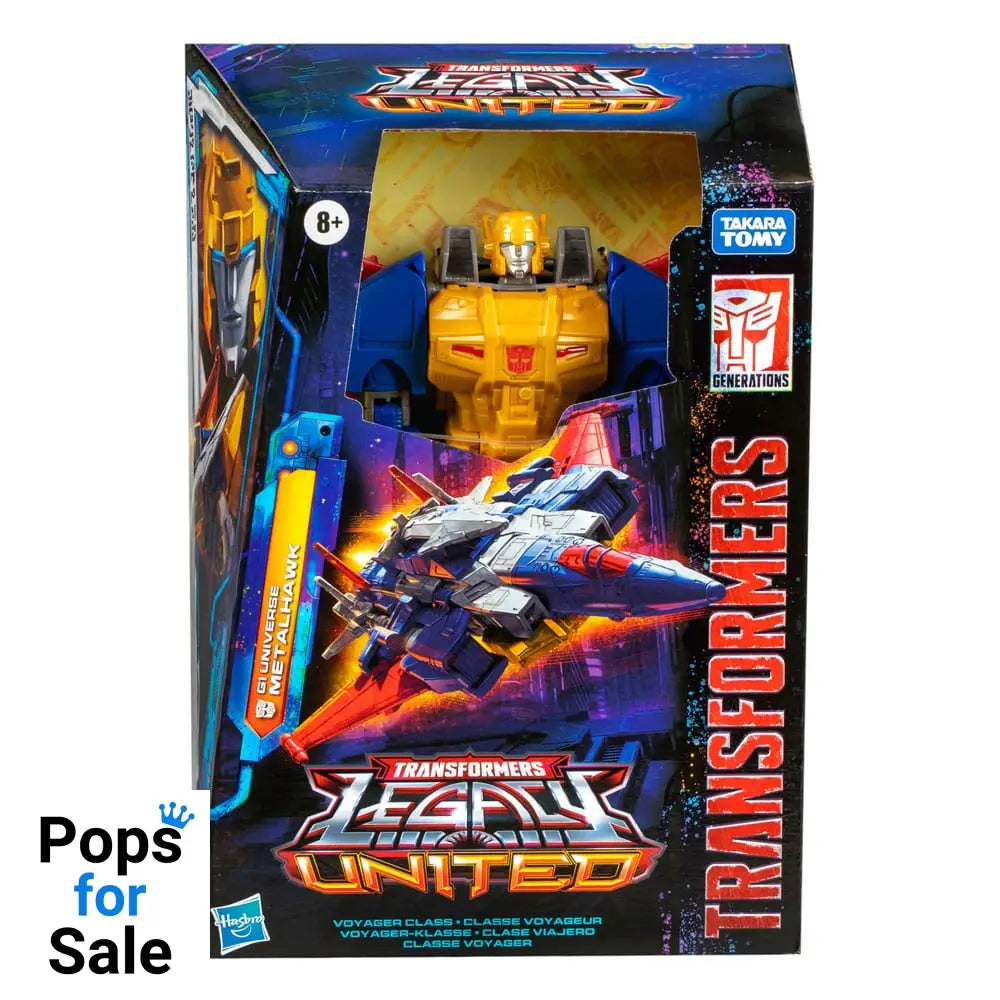 Transformers Generations Legacy United Voyager Class Action Figure G1 Universe Metalhawk 18 cm