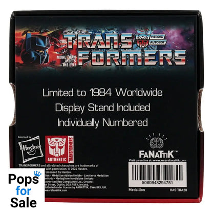 Transformers Medallion 40th Anniversary Autobot Edition