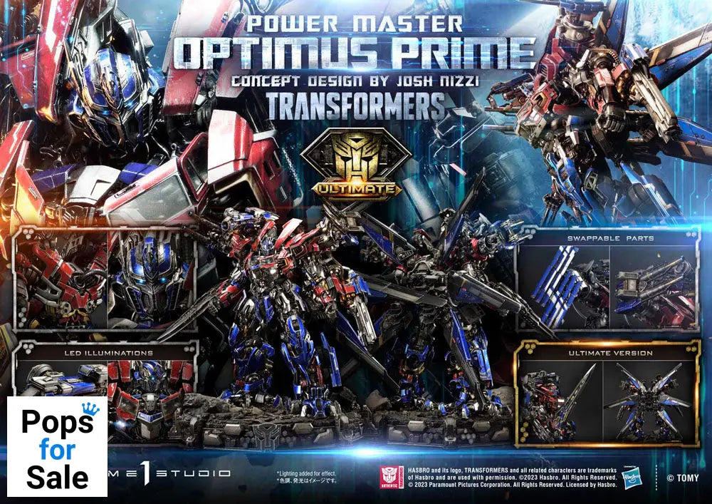 Transformers Museum Masterline Statue Powermaster Optimus Prime Concept by Josh Nizzi Ultimate Version 99 cm