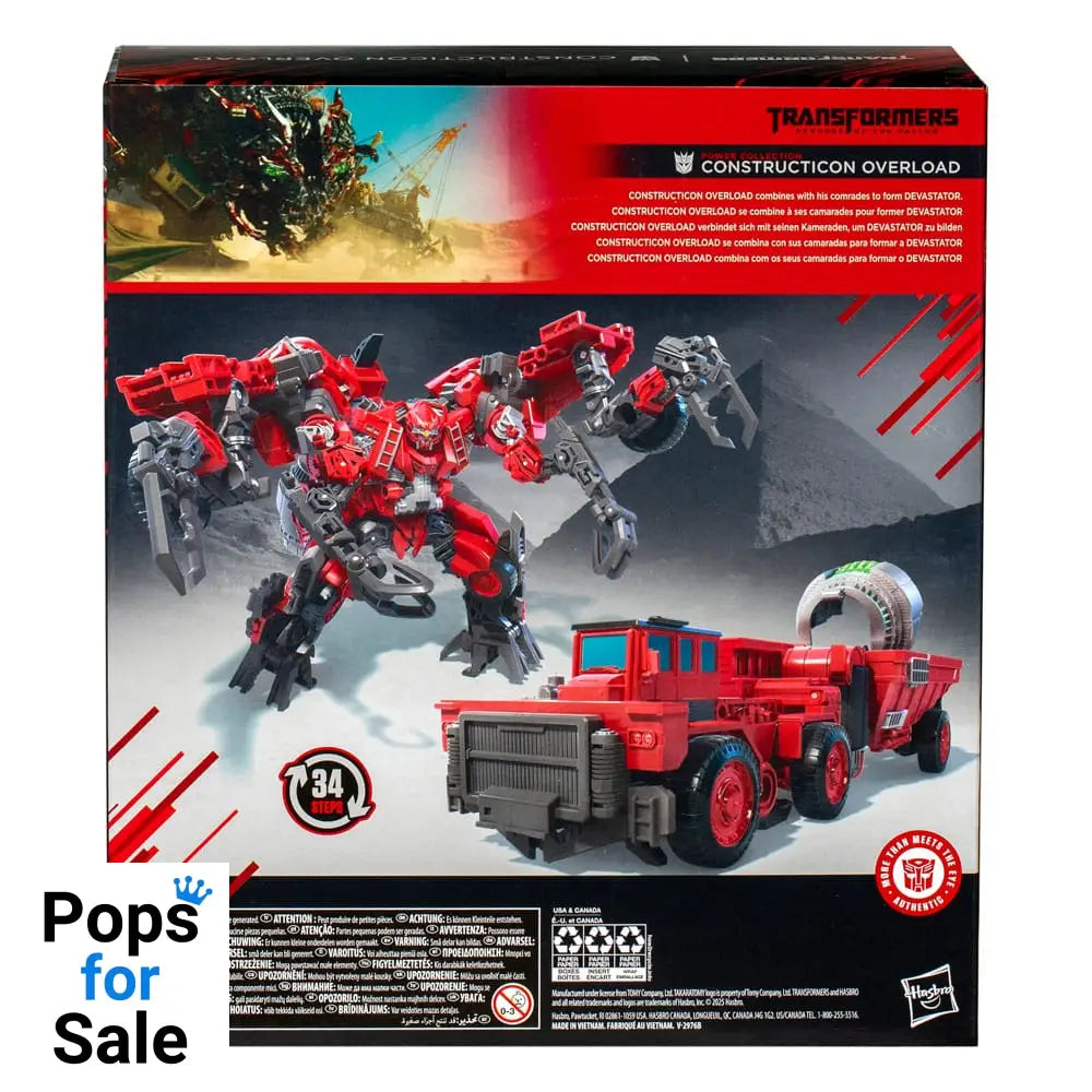 Transformers: Revenge of the Fallen Studio Series Leader Class Action Figure Power Collection Constructicon Overload 22 cm