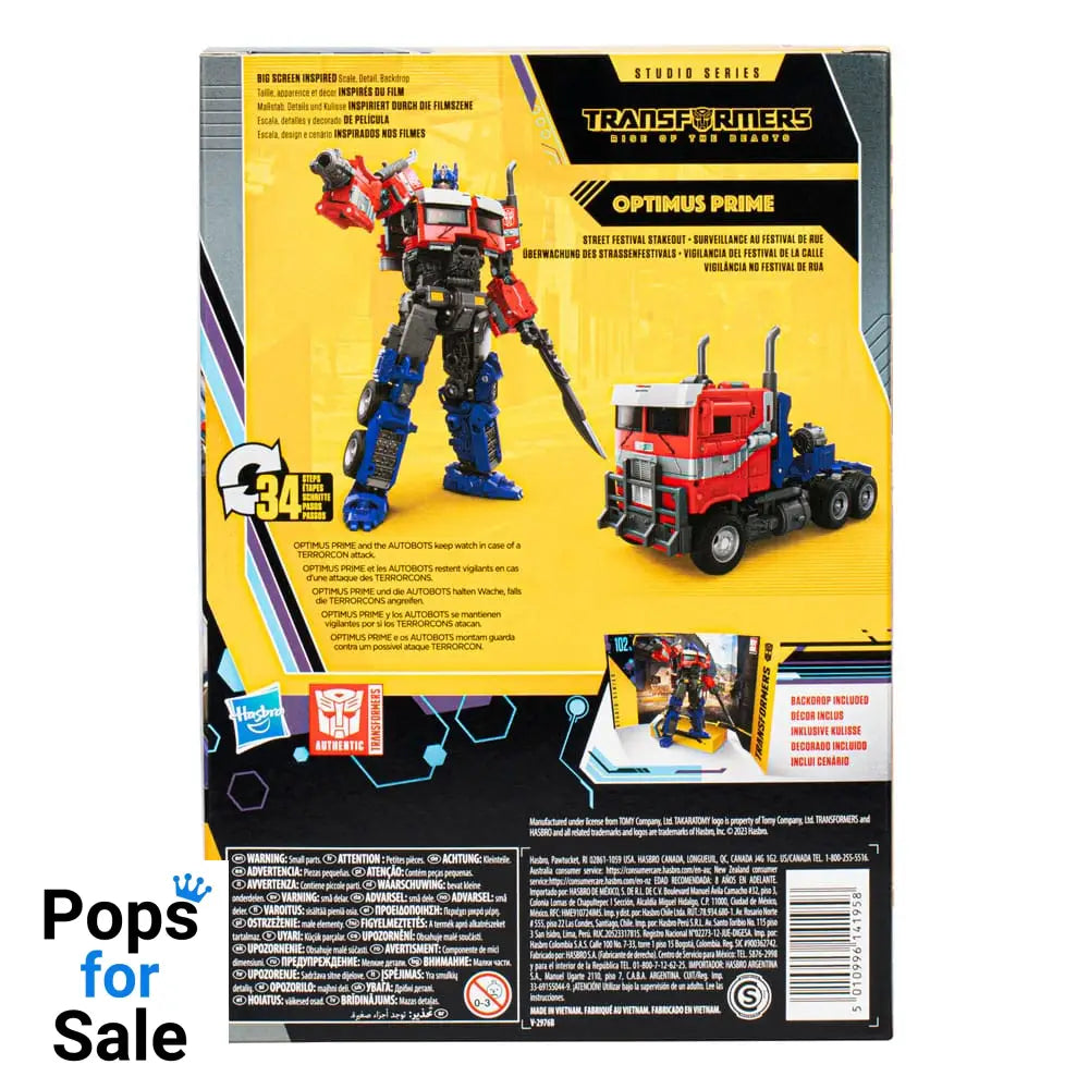 Transformers: Rise of the Beasts Buzzworthy Bumblebee Studio Series Action Figure 102BB Optimus Prime 16 cm