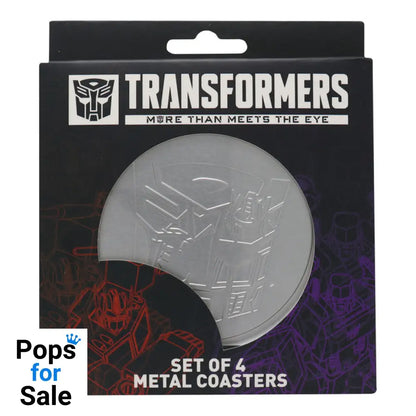 Transformers Set of 4 Embossed Metal Coasters Coasters