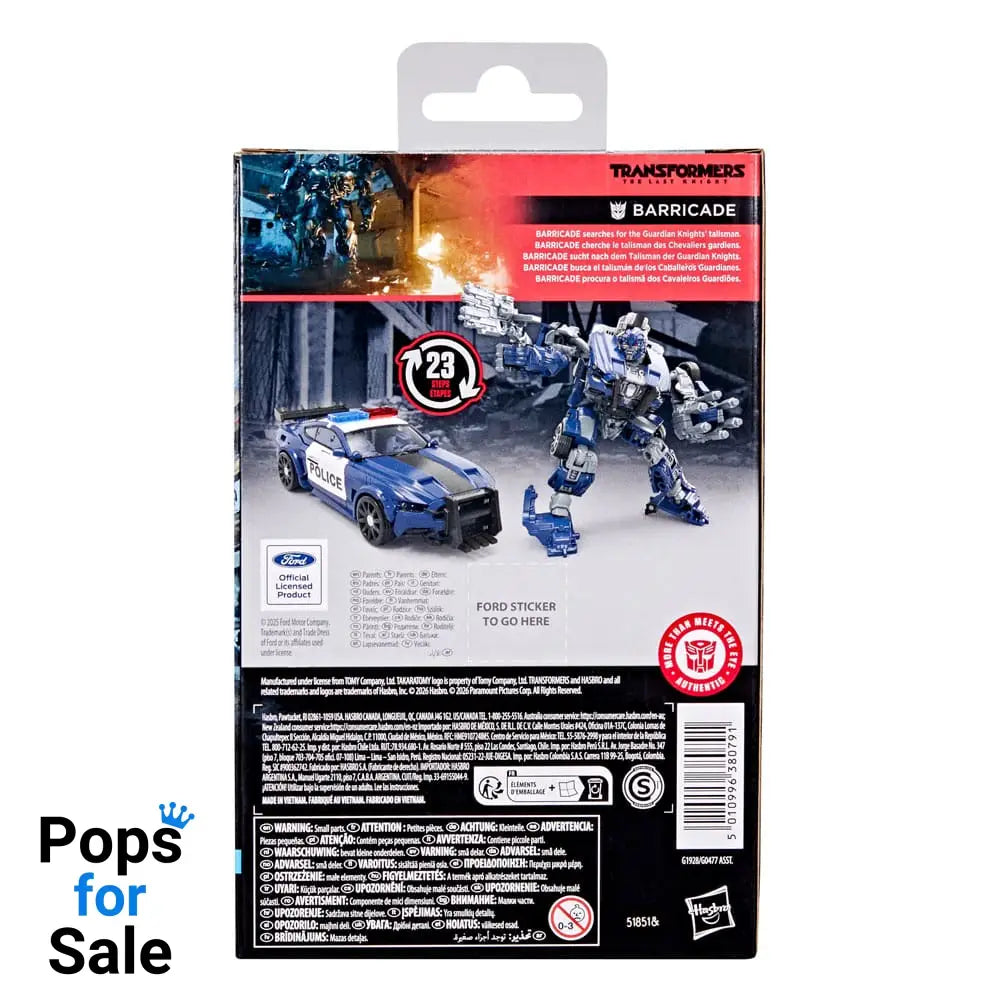 Transformers: The Last Knight Studio Series Deluxe Class Action Figure Barricade 11 cm