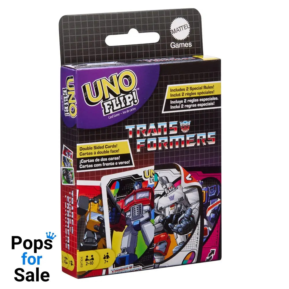 Transformers UNO Flip! Card Game Playing cards