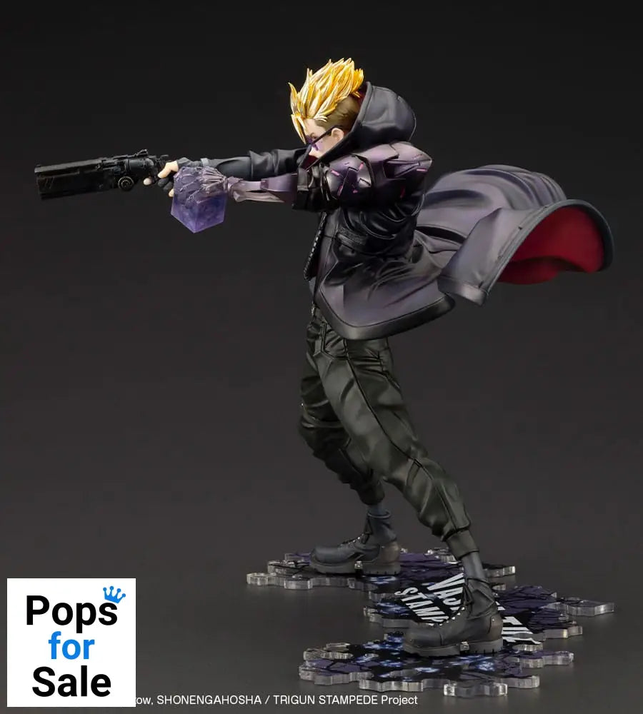 Trigun Stampede ARTFXJ Statue 1/8 Vash the Stampede The Gunman in Black Ver. 22 cm