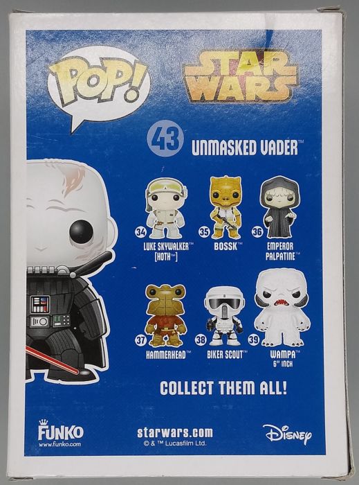 #43 Unmasked Vader - Star Wars - Box Damaged Funko POP