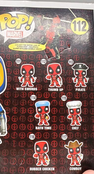 #112 Deadpool (Thumb Up- X-Men Blue) - Marvel Box Damaged Funko POP