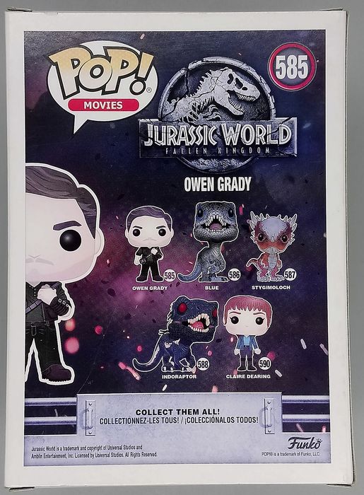 #585 Owen Grady - Jurassic World Fallen Kingdom Box Damaged Funko POP