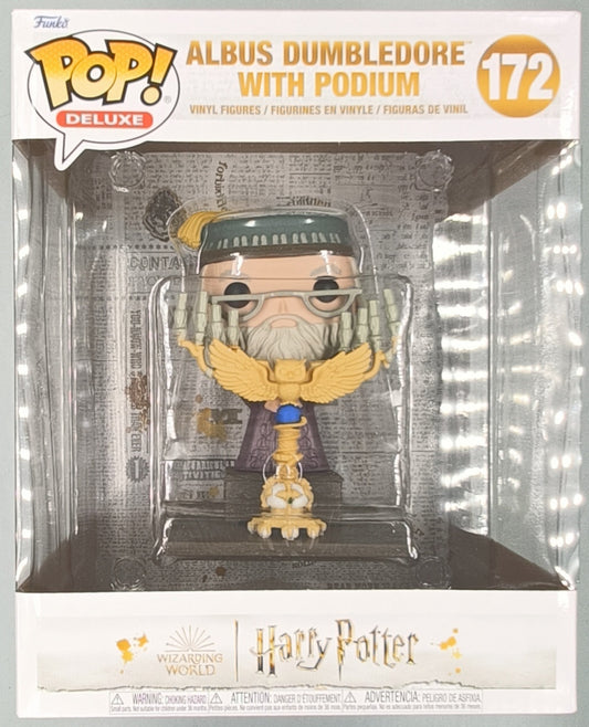 172 Albus Dumbledore w/Podium - Deluxe - Harry Potter - Brand New Funko POP