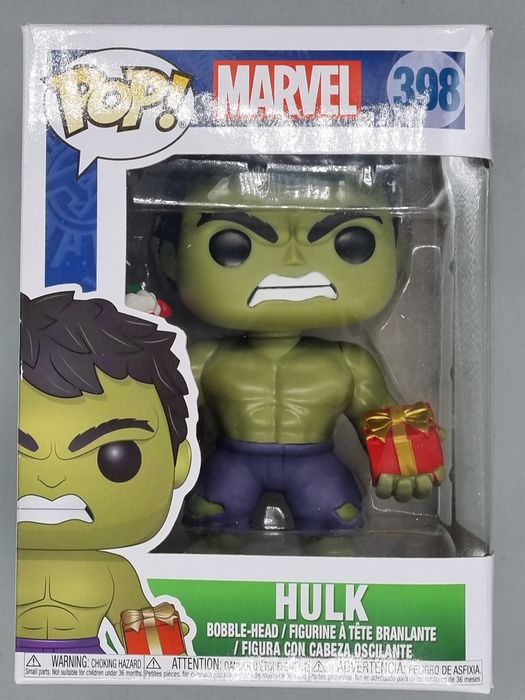#398 Hulk (w/ Stocking & Present) - Marvel Holiday Box Damaged Funko POP