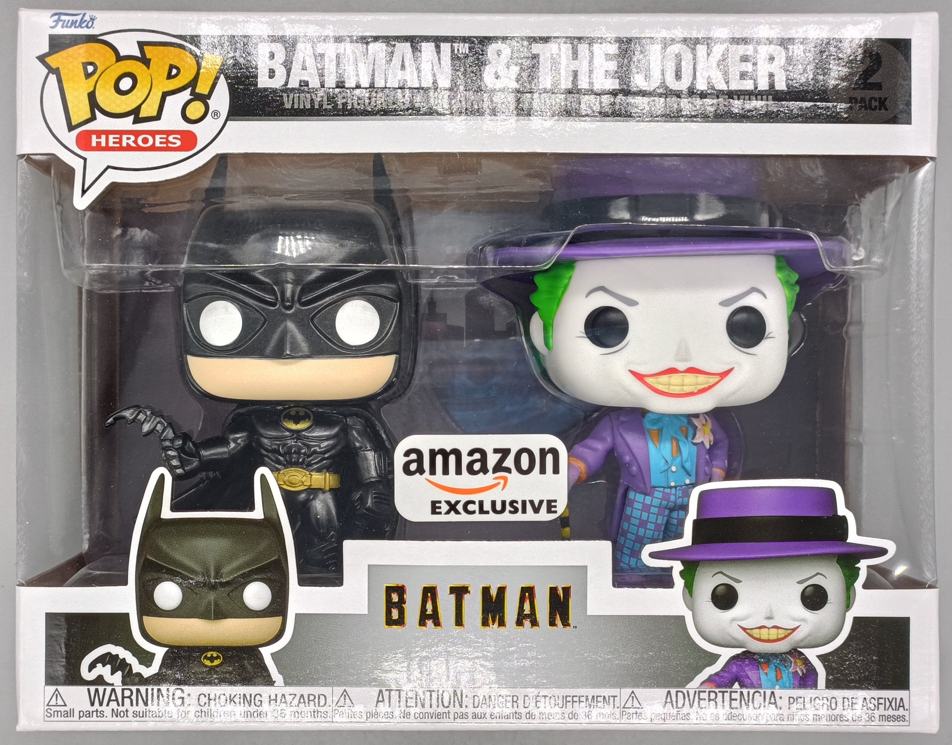 [2 Pack] Batman & The Joker - Metallic - DC Funko POP