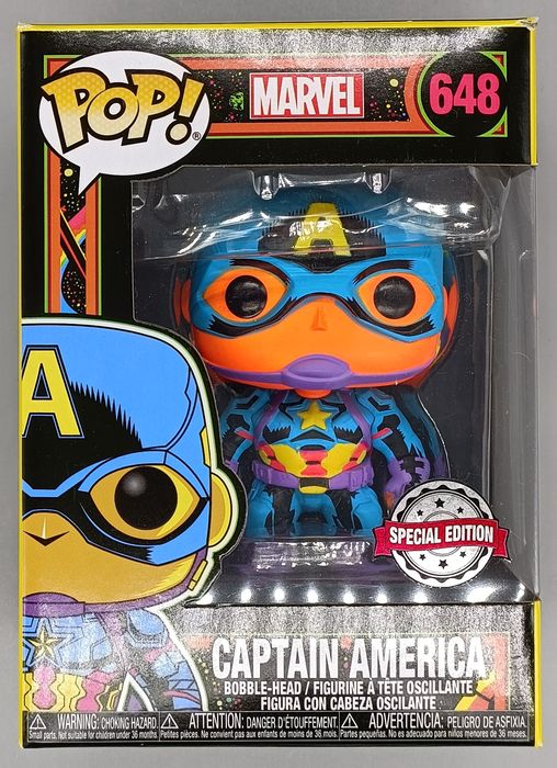 #648 Captain America (Blacklight) Marvel - Box Damaged Funko POP