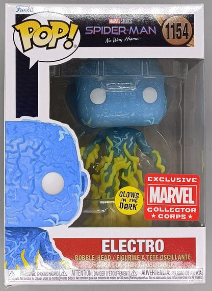 #1154 Electro Glow Marvel No Way Home MCC Box Damaged Funko POP
