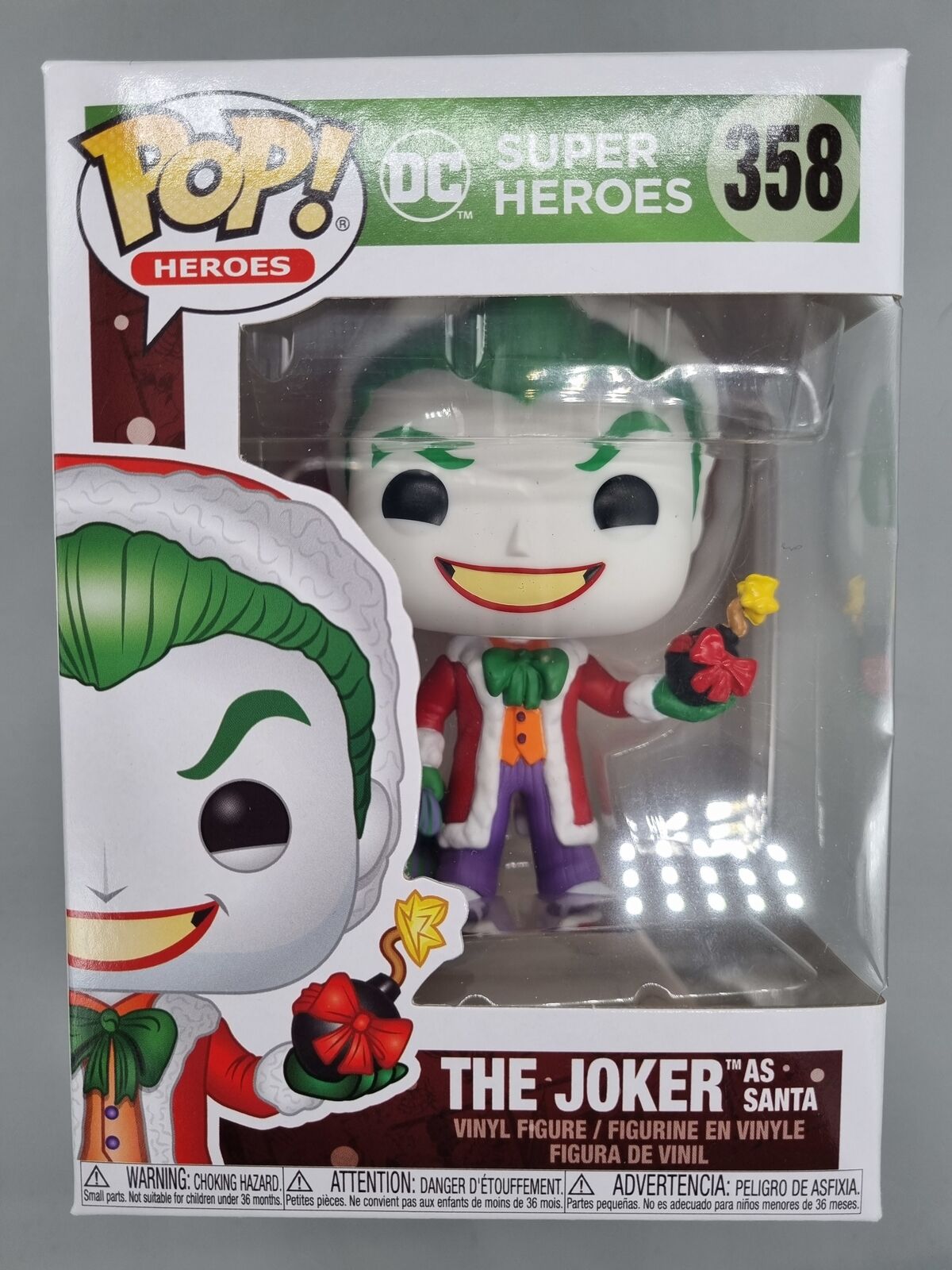 #358 The Joker (as Santa) - DC Super Heroes - Holiday Funko POP