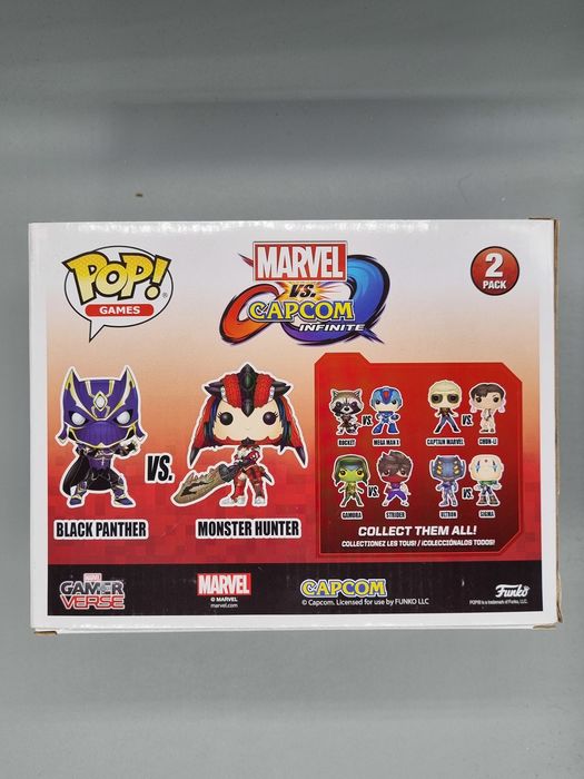 [2 Pack] Black Panther vs Monster Hunter - Marvel vs Capcom Funko POP