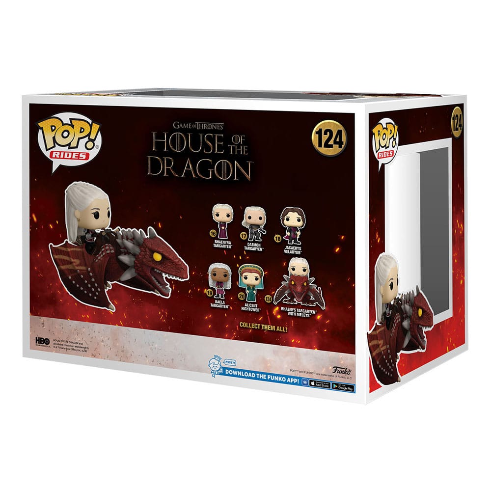 124 Rhaenys Targaryen with Meleys - Rides - House of the Dragon (Game of Thrones) New Funko POP