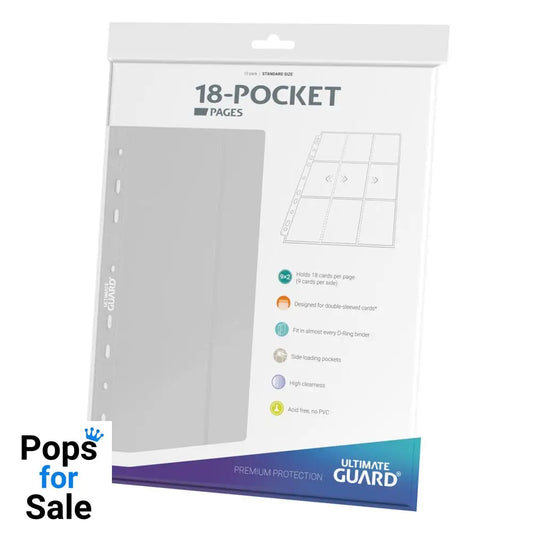 Ultimate Guard 18-Pocket Pages Side-Loading (10) - White Card Binders & Sheets