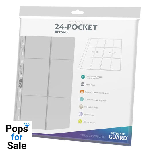 Ultimate Guard 24-Pocket QuadRow Pages Side-Loading (10) - Transparent Card Binders & Sheets