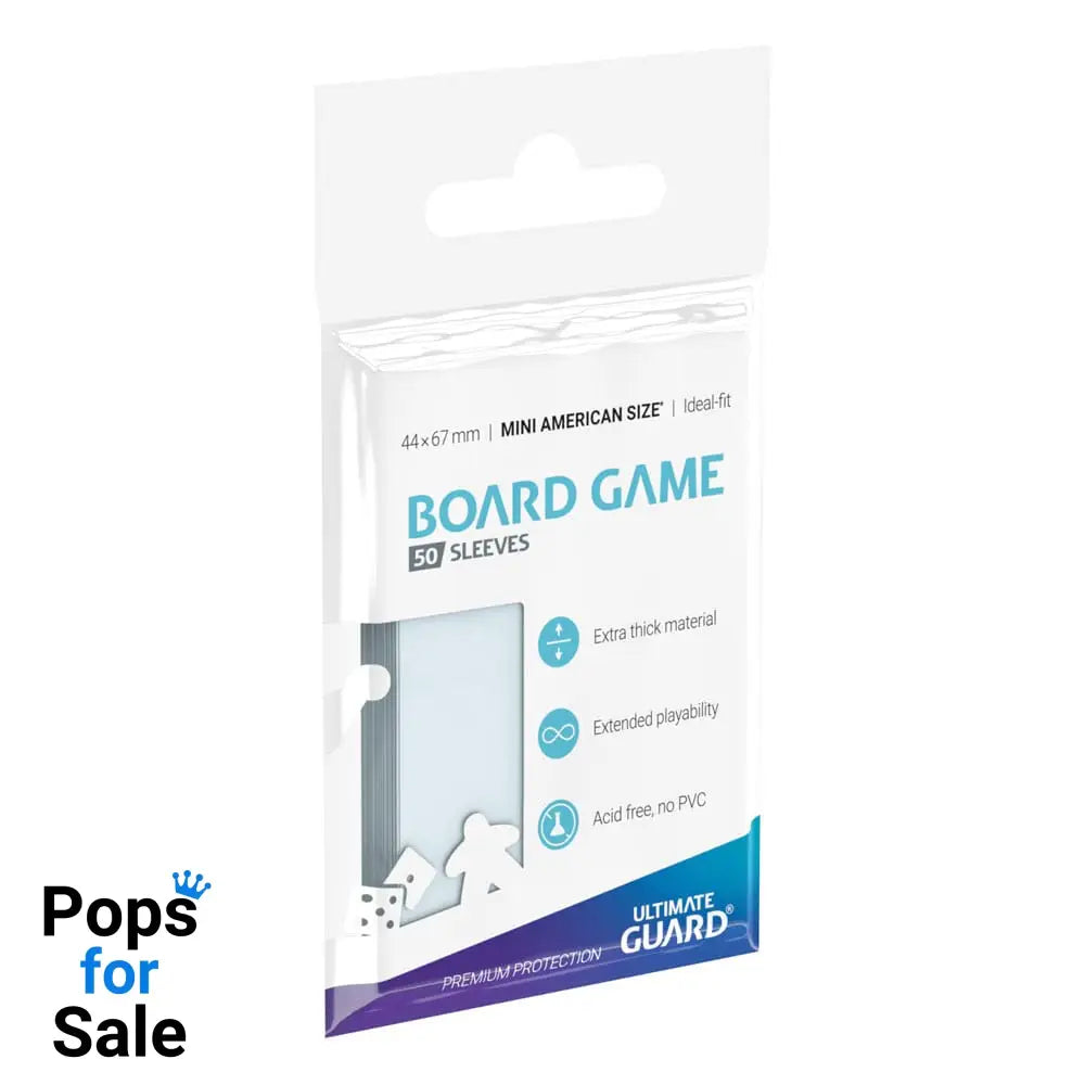 Ultimate Guard Board Game Sleeves (50) - Mini American Card Sleeves for Board Game Cards