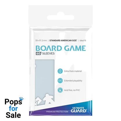 Ultimate Guard Board Game Sleeves (60) - Standard American Card Sleeves for Board Game Cards