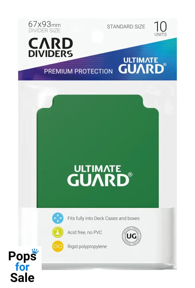Ultimate Guard Card Dividers Standard Size (10) - Green