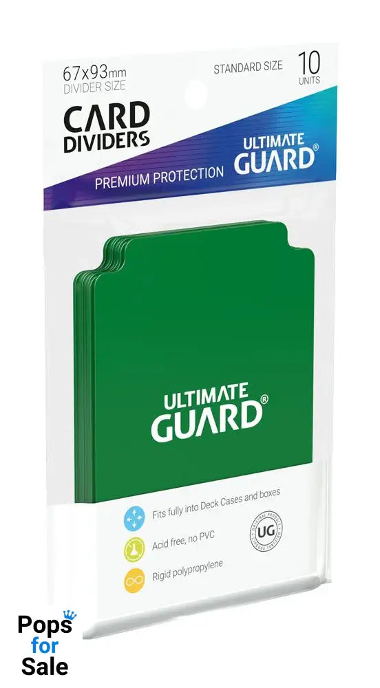 Ultimate Guard Card Dividers Standard Size (10) - Green