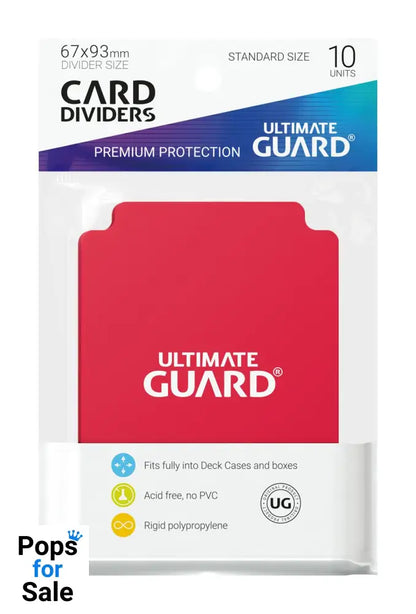 Ultimate Guard Card Dividers Standard Size (10) - Red