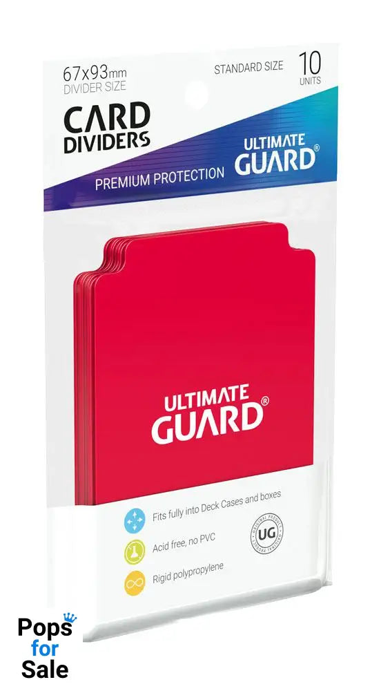 Ultimate Guard Card Dividers Standard Size (10) - Red