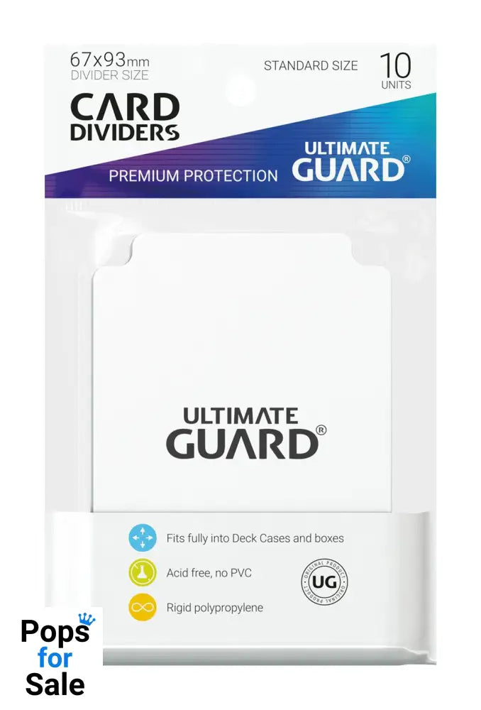 Ultimate Guard Card Dividers Standard Size (10) - White