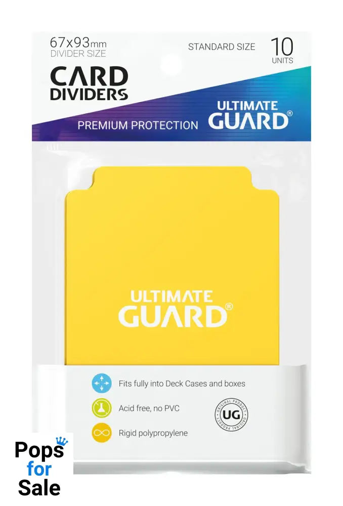 Ultimate Guard Card Dividers Standard Size (10) - Yellow