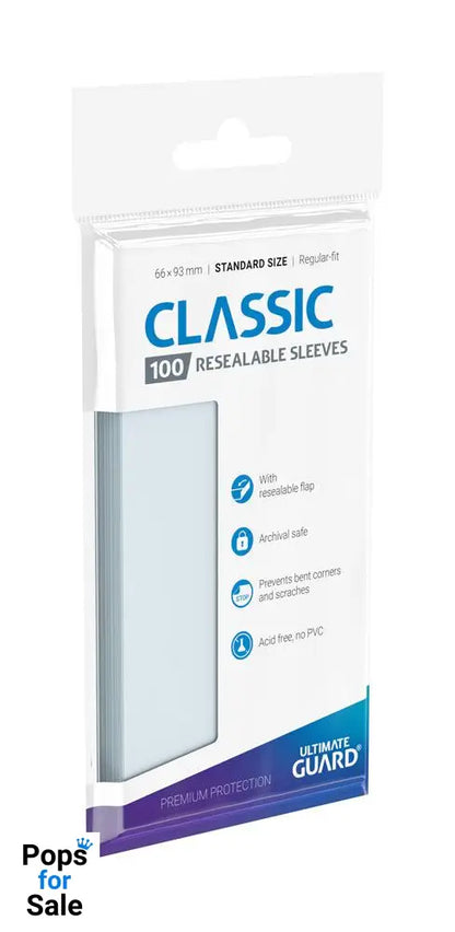 Ultimate Guard Classic Sleeves Standard Size (100) - Resealable Card Sleeves (Standard Size)