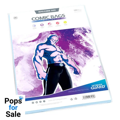 Ultimate Guard Comic Bags Resealable (100) - Magazine Size